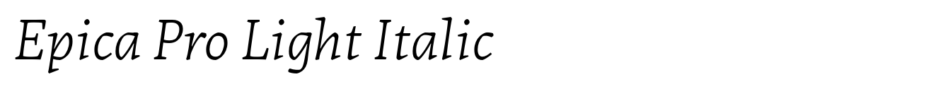 Epica Pro Light Italic image